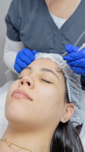Patient receiving Facial at FaceBeauty Med Spa in Doral, FL